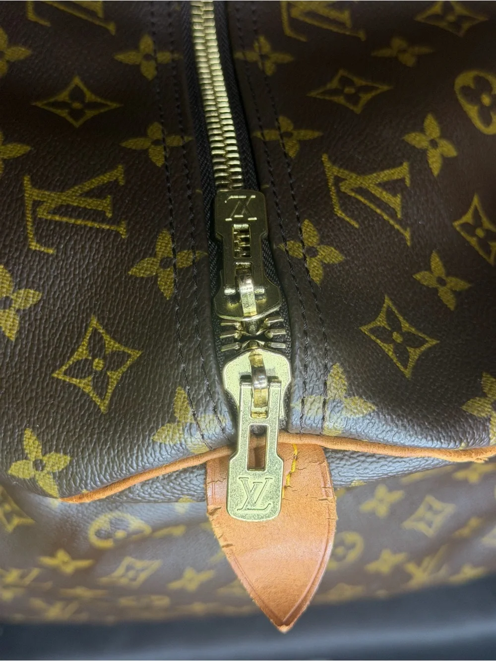 Louis Vuitton Keepall 60 Monogram Canvas Travel Duffel Lock Key Tag